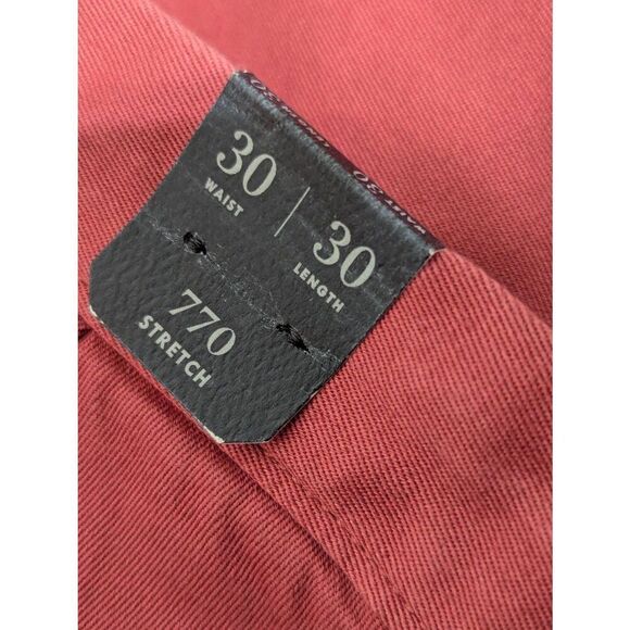 J. Crew Men's Rust Solid Cotton Mid-Rise Ankle Length Stretch Pants Size 30 x 30 - Picture 2 of 8